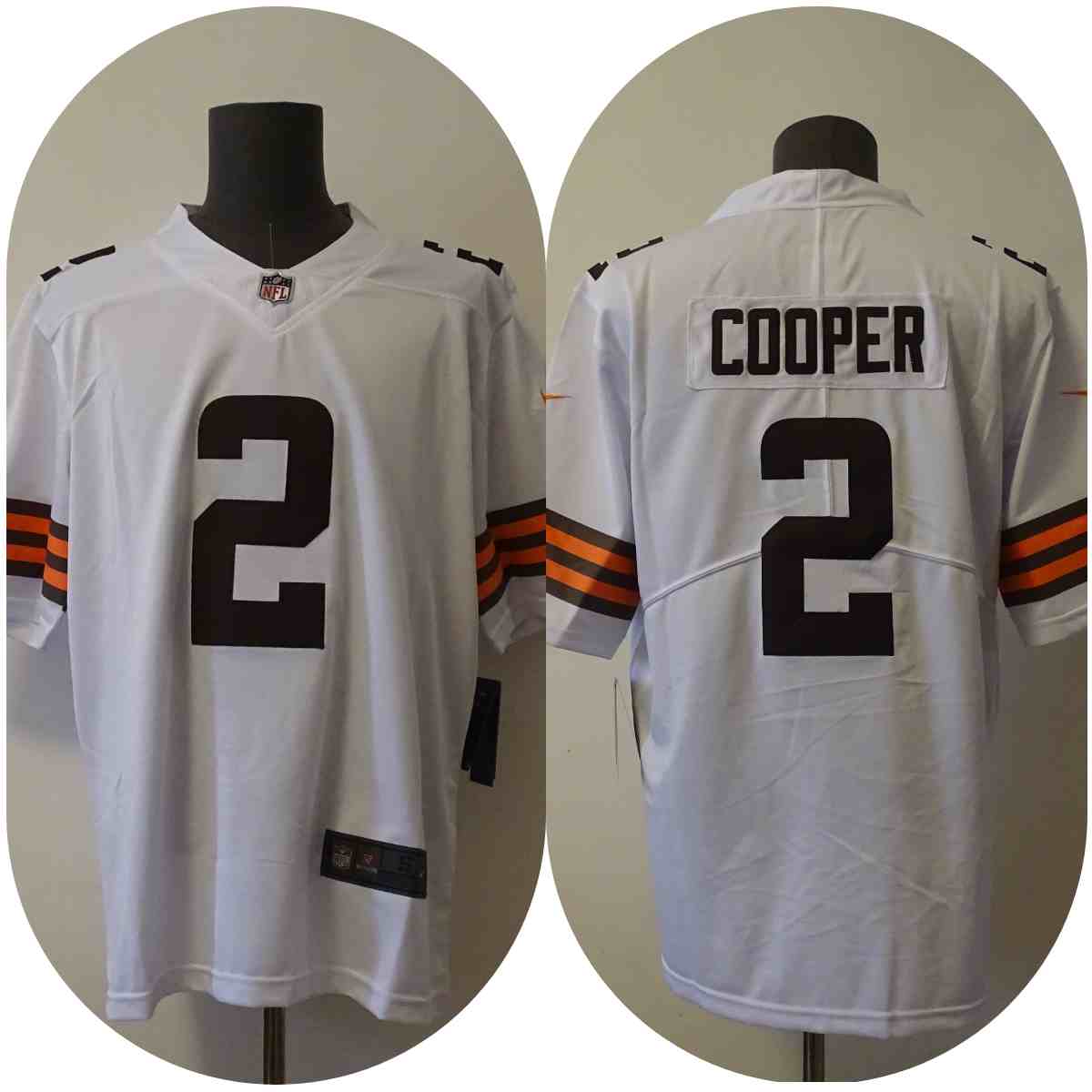 Men's Cleveland Browns 2 Amari Cooper White Vapor Untouchable Limited Stitched Jersey