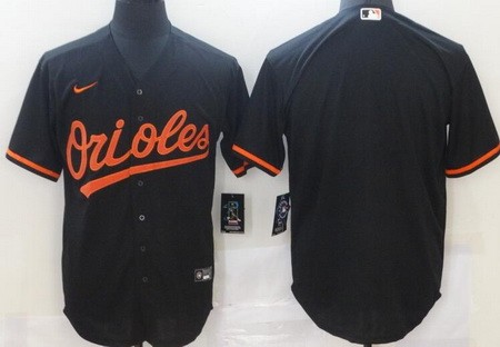 Men's Baltimore Orioles Blank Black Cool Base Jersey