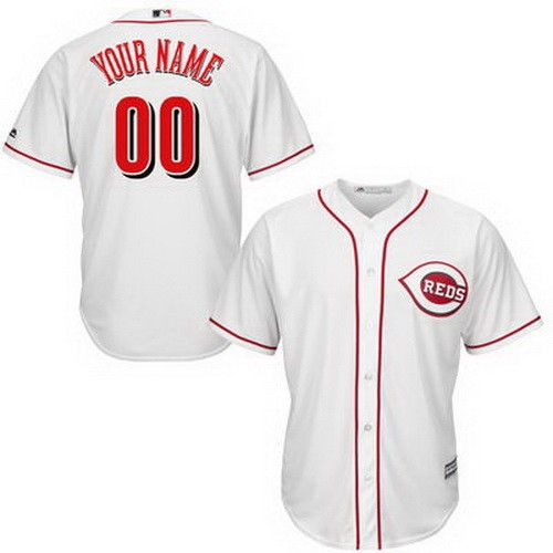 Men's Cincinnati Reds Customized White Cool Base Jersey