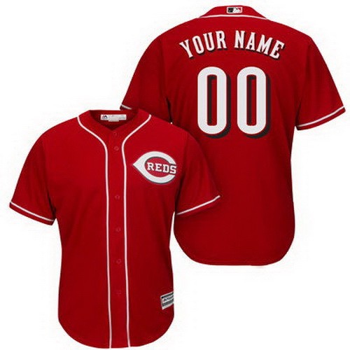 Men's Cincinnati Reds Customized Red Cool Base Jersey