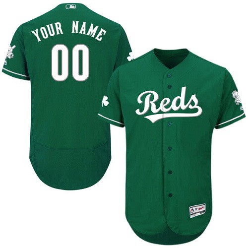 Men's Cincinnati Reds Customized Green Celtic FlexBase Jersey