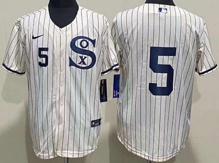 Men's Chicago White Sox #5 Cream 2021 Field of Dreams Authentic Jersey