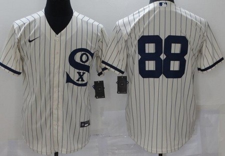 Men's Chicago White Sox #88 Luis Robert Cream 2021 Field of Dreams Cool Base Jersey