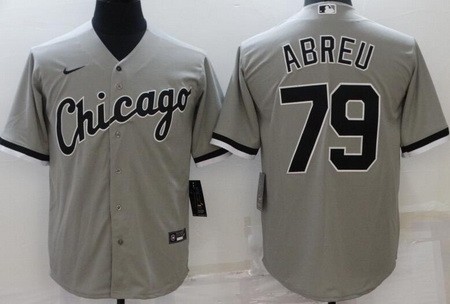 Men's Chicago White Sox #79 Jose Abreu Gray Cool Base Jersey