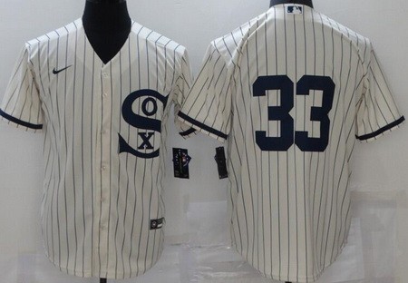Men's Chicago White Sox #33 Lance Lynn Cream 2021 Field of Dreams Cool Base Jersey