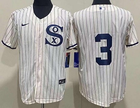 Men's Chicago White Sox #3 Harold Baines Cream 2021 Field of Dreams Cool Base Jersey