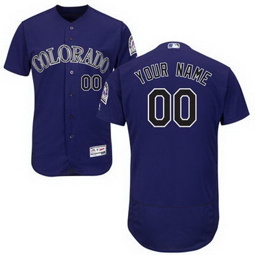 Men's Women Youth Colorado Rockies Customized Purle FlexBase Jersey