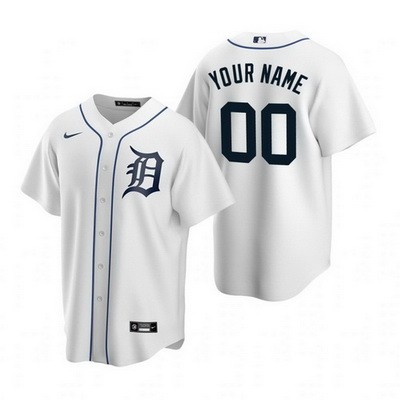 Men's Women Youth Detroit Tigers Customized White 2020 Cool Base Jersey