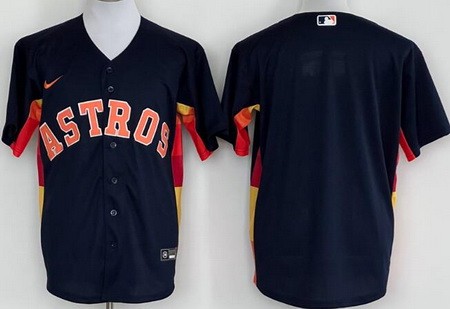 Men's Houston Astros Blank Navy Cool Base Jersey