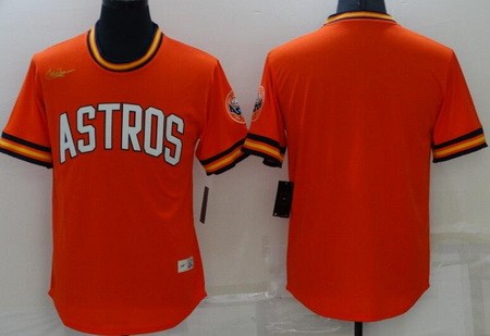 Men's Houston Astros Blank Orange Cooperstown Collection Jersey