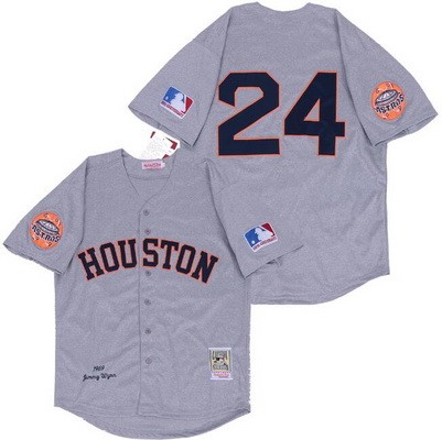Men's Houston Astros #24 Jimmy Wynn Gray 1969 Throwback Jersey