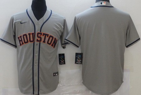 Men's Houston Astros Blank Gray Cool Base Jersey
