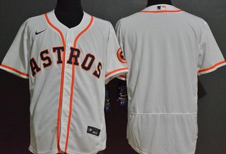 Men's Houston Astros Blank White FlexBase Jersey