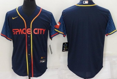 Men's Houston Astros Blank Navy City Cool Base Jersey