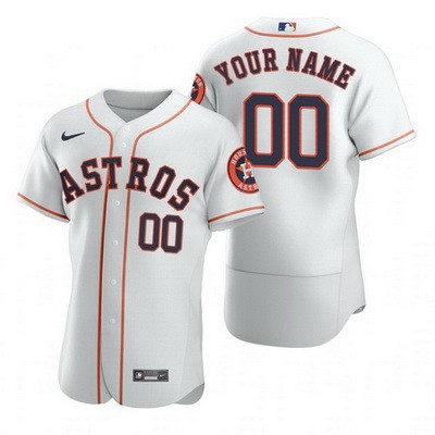 Men's Women Youth Houston Astros Customized White 2020 FlexBase Jersey