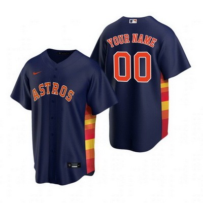 Men's Women Youth Houston Astros Customized Navy Alternate 2020 Cool Base Jersey