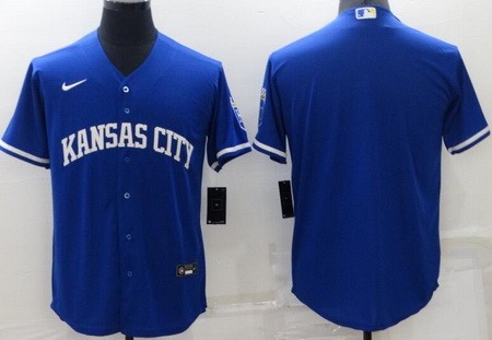 Men's Kansas City Royals Blank Royal Alternate Cool Base Jersey