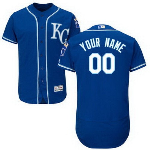 Men's Women Youth Kansas City Royals Customized Roayl Blue FlexBase Jersey