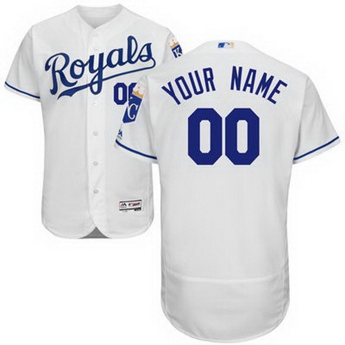 Men's Women Youth Kansas City Royals Customized White FlexBase Jersey