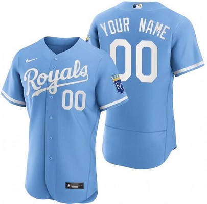 Men's Women Youth Kansas City Royals Customized Light Blue Authentic Jersey