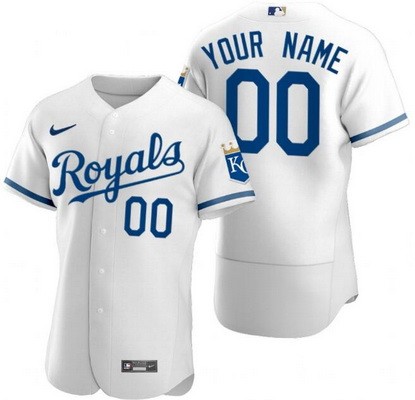Men's Women Youth Kansas City Royals Customized White Authentic Jersey
