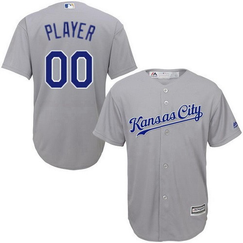 Men's Women Youth Kansas City Royals Customized Gray Cool Base Jersey
