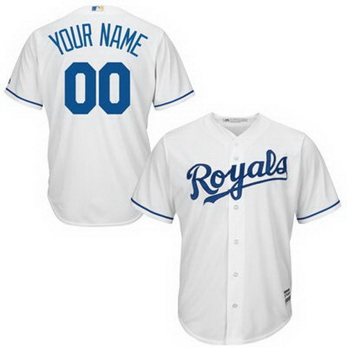 Men's Women Youth Kansas City Royals Customized White Cool Base Jersey