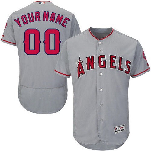 Men's Women You Los Angeles Angels Customized Gray FlexBase Jersey