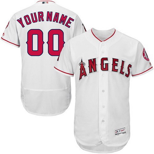 Men's Women You Los Angeles Angels Customized White FlexBase Jersey