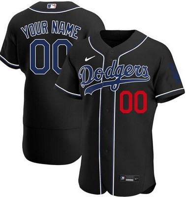 Men's Women You Los Angeles Dodgers Customized Black Authentic Jersey