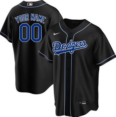 Men's Women You Los Angeles Dodgers Customized Black Cool Base Jersey