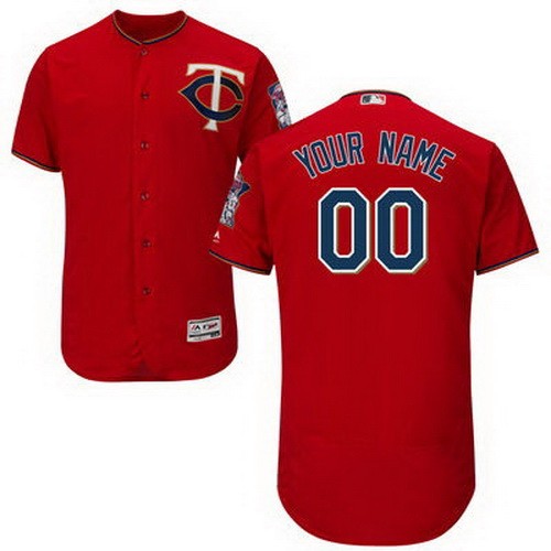Men's Women Youth Minnesota Twins Customized Red FlexBase Jersey
