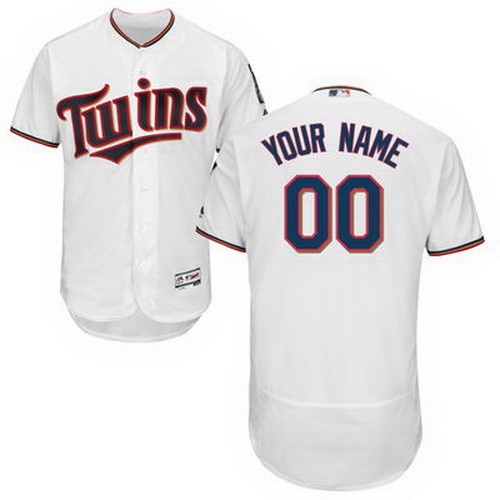 Men's Women Youth Minnesota Twins Customized White FlexBase Jersey