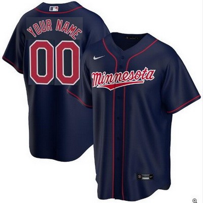 Men's Women Youth Minnesota Twins Customized Navy Alternate Cool Base Jersey