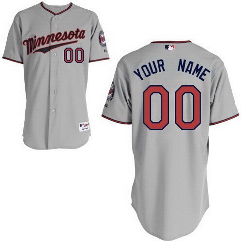 Men's Women Youth Minnesota Twins Customized Gray Cool Base Jersey