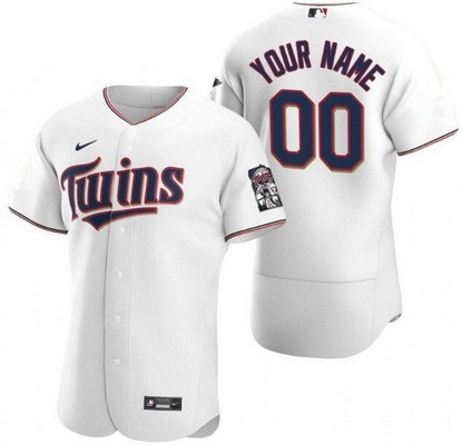Men's Women Youth Minnesota Twins Customized White Authentic Jersey