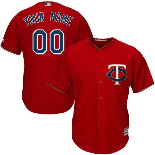 Men's Women Youth Minnesota Twins Customized Red Cool Base Jersey