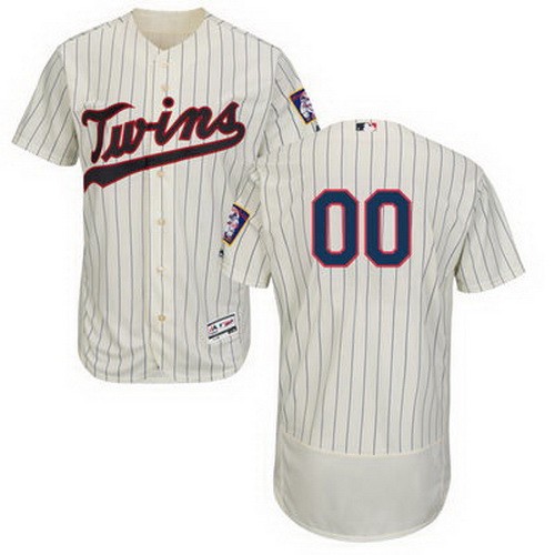 Men's Women Youth Minnesota Twins Customized Cream Stripes FlexBase Jersey