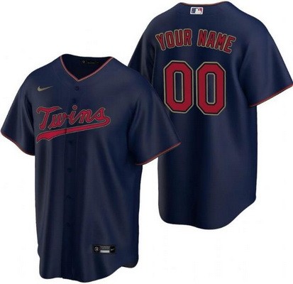 Men's Women Youth Minnesota Twins Customized Navy Cool Base Jersey