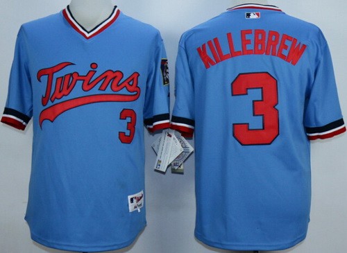 Men's Minnesota Twins #3 Harmon Killebrew Blue 1984 Turn Back The Clock Jersey