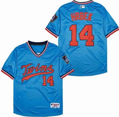 Men's Minnesota Twins #14 Kent Hrbek Blue 1984 Turn Back The Clock Jersey