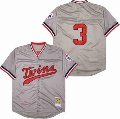 Men's Minnesota Twins #3 Harmon Killebrew Gray 1972 Throwback Jersey