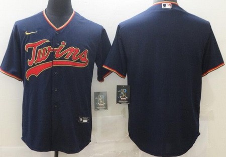 Men's Minnesota Twins Blank Navy Cool Base Jersey