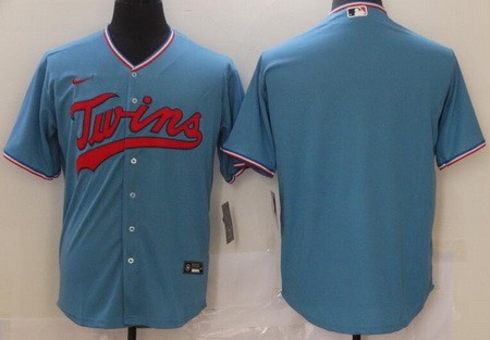 Men's Minnesota Twins Blank Blue Cool Base Jersey