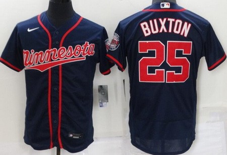 Men's Minnesota Twins #25 Byron Buxton Navy Authentic Jersey