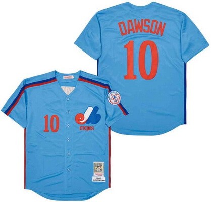 Men's Montreal Expos #10 Andre Dawson Blue 1982 Throwback Jersey