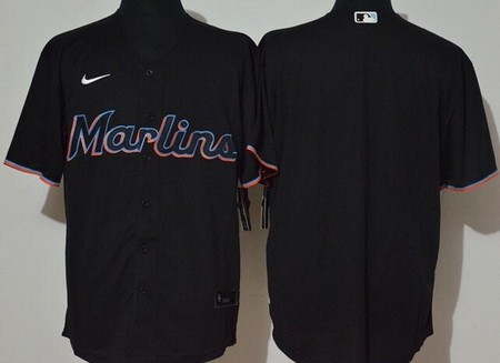 Men's Miami Marlins Blank Black 2020 Cool Base Jersey