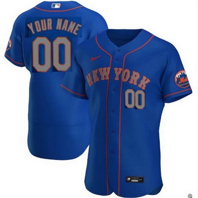 Men's Women Youth New York Mets Customized Blue Road 2020 FlexBase Jersey