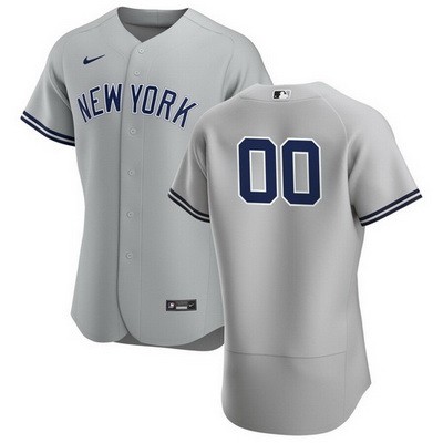 Men's Women Youth New York Yankees Customized Gray Road 2020 FlexBase Jersey
