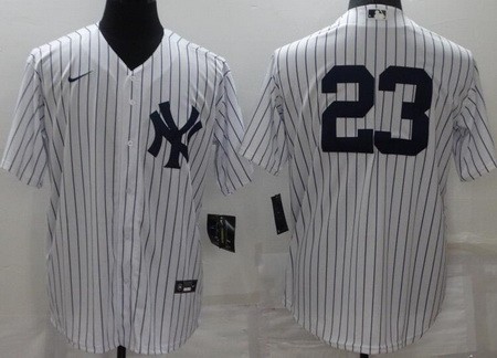 Men's New York Yankees #23 Don Mattingly White Cool Base Jersey